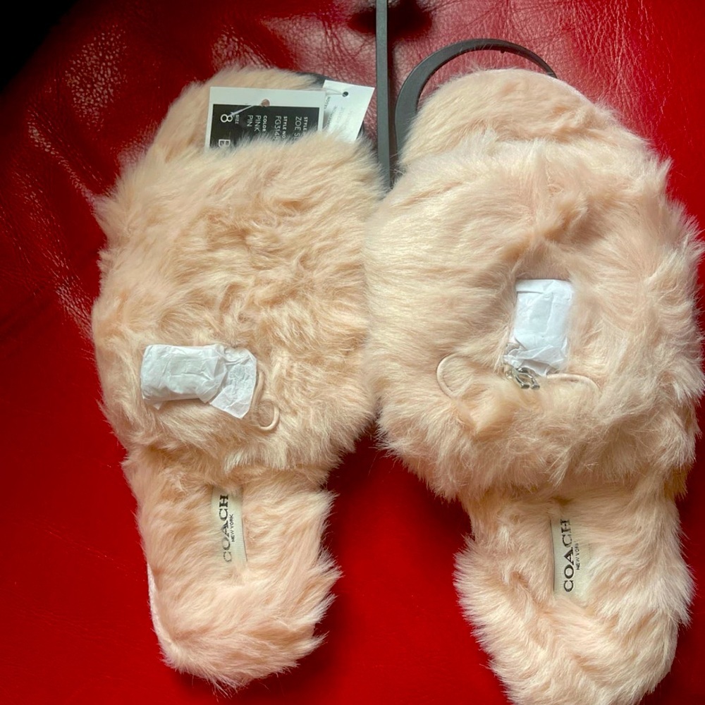 Coach size 8 slippers.